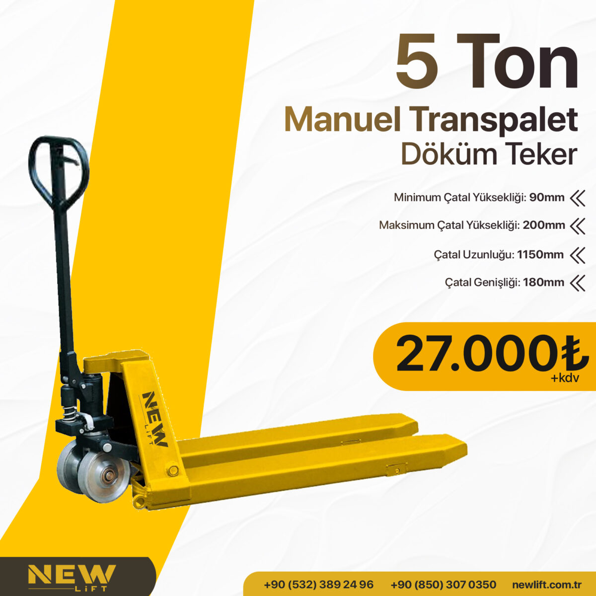 döküm teker transpalet